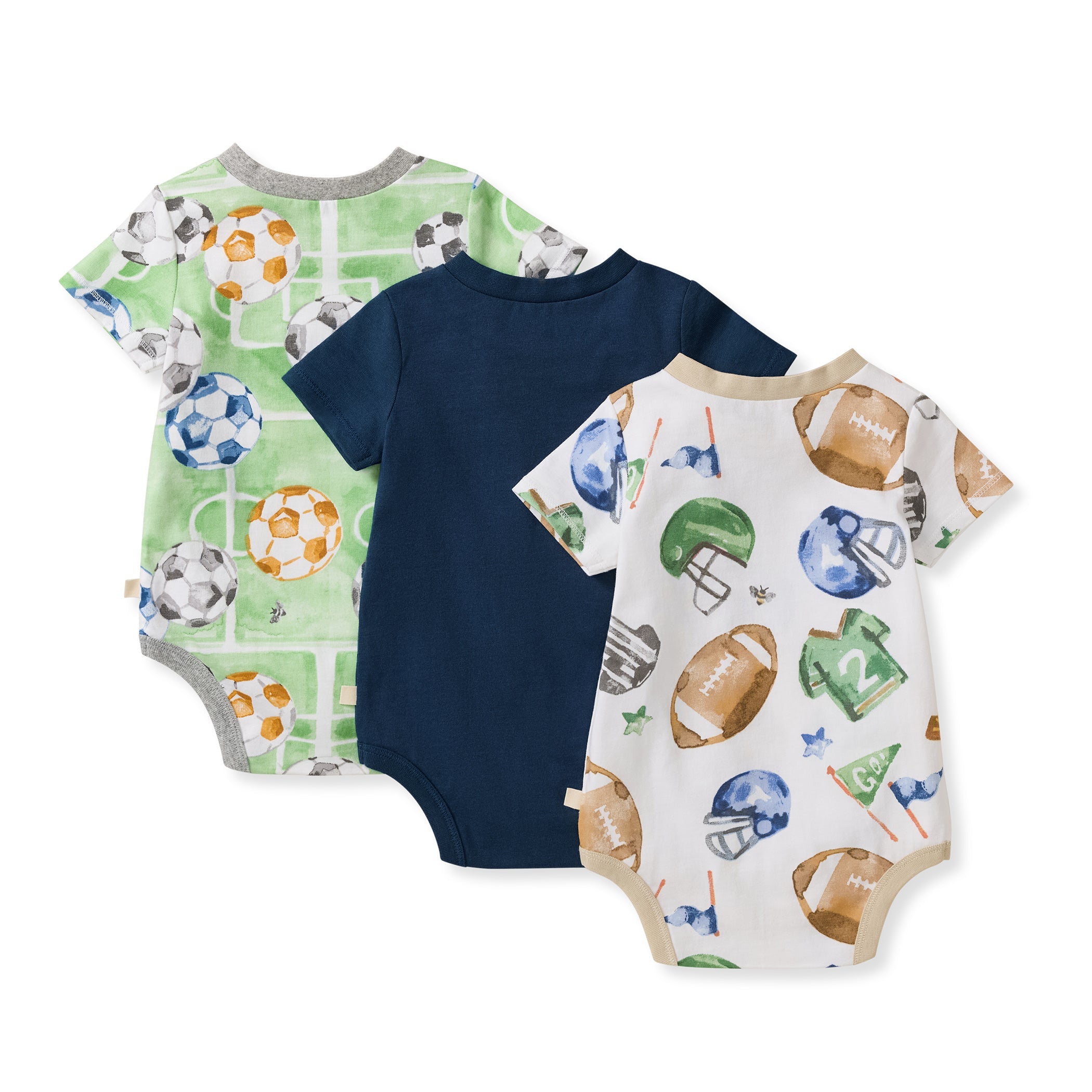 3 Pack Field Goal & Soccer Field Boy Bodysuits
