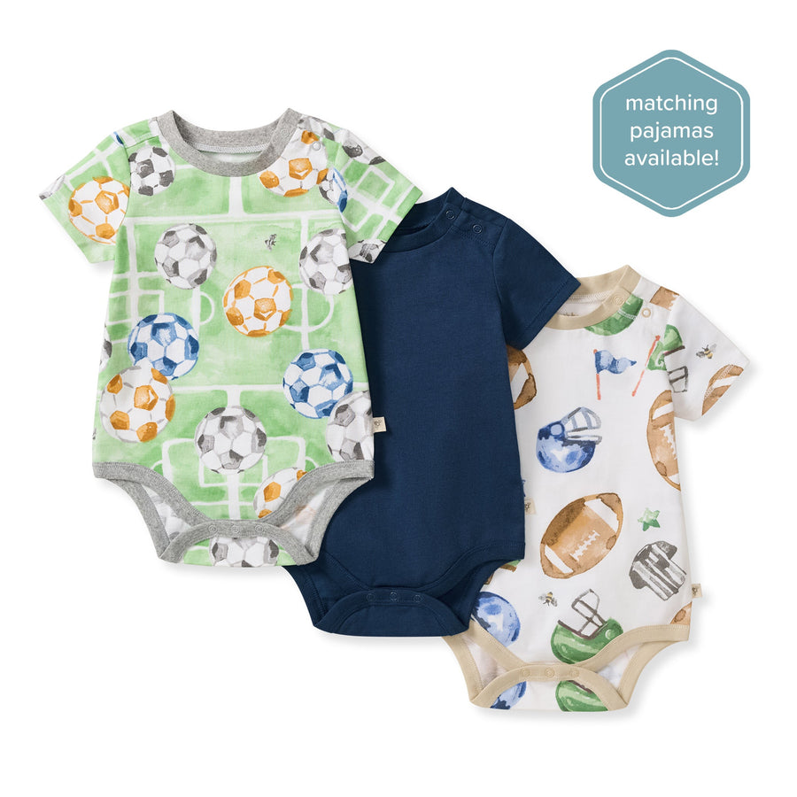 3 Pack Field Goal & Soccer Field Boy Bodysuits