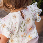 3 Piece Organic Cotton Wild Floral Set - Eggshell
