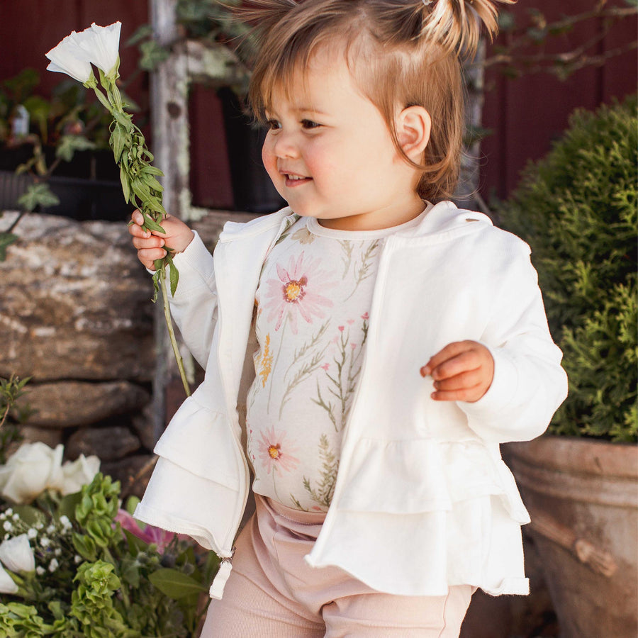 3 Piece Organic Cotton Wild Floral Set - Eggshell