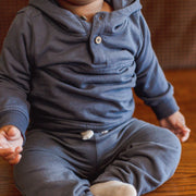Organic Cotton Button Placket Hoodie