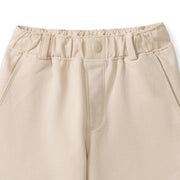 Organic Cotton  Wide Leg Cargo Pants - Pale Oak Wood