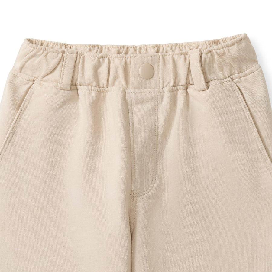 Organic Cotton  Wide Leg Cargo Pants - Pale Oak Wood