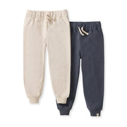 2 Pack Organic Cotton Basic Joggers - Basalt