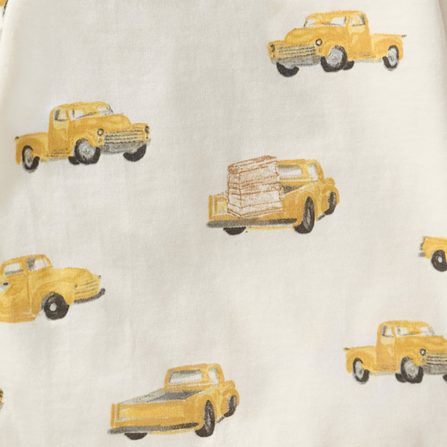 2 Pack Truck Long Sleeve Bodysuits - Eggshell