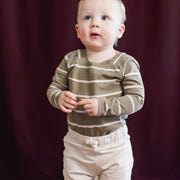 2 Pack Truck Long Sleeve Bodysuits - Eggshell