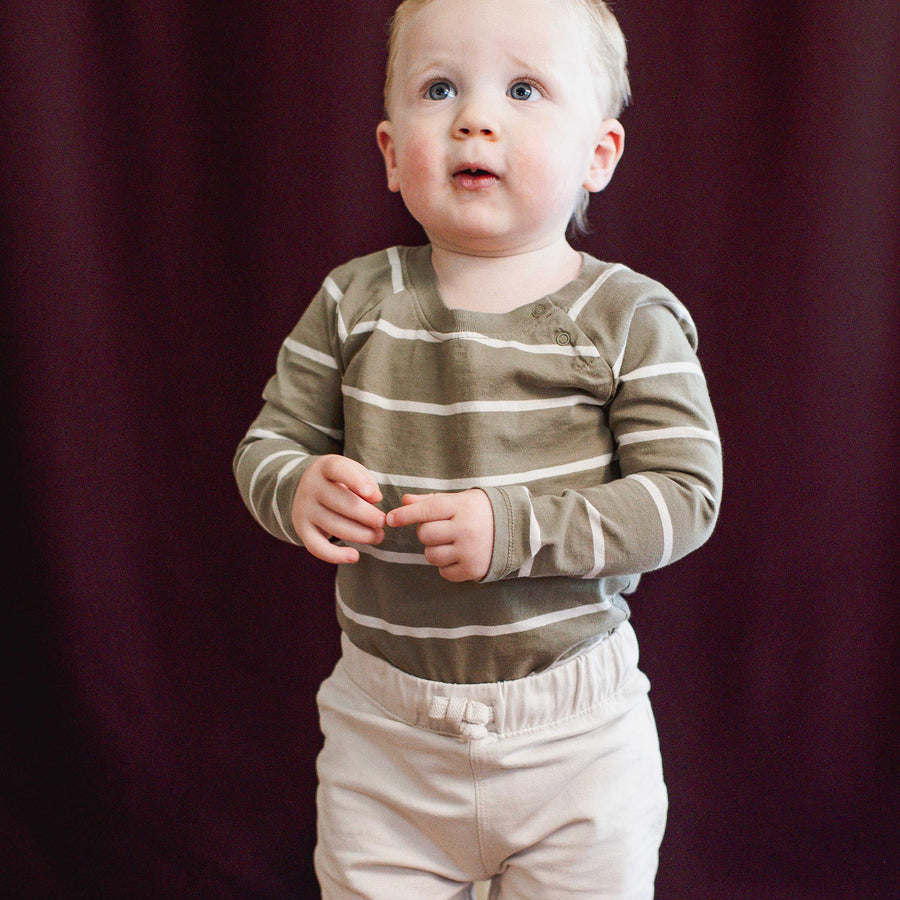 2 Pack Truck Long Sleeve Bodysuits - Eggshell