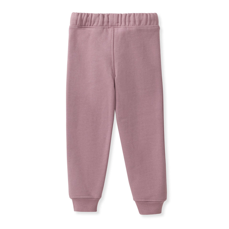 Organic Cotton Knit Fleece Jogger - Elderberry