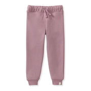 Organic Cotton Knit Fleece Jogger - Elderberry