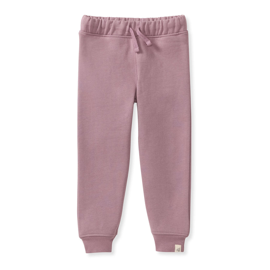 Organic Cotton Knit Fleece Jogger - Elderberry