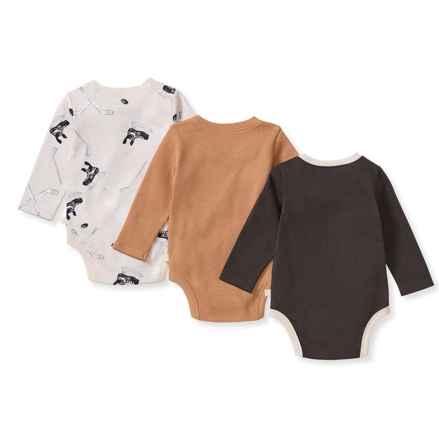 3 Pack Ski & Nice on Ice Long Sleeve Bodysuits