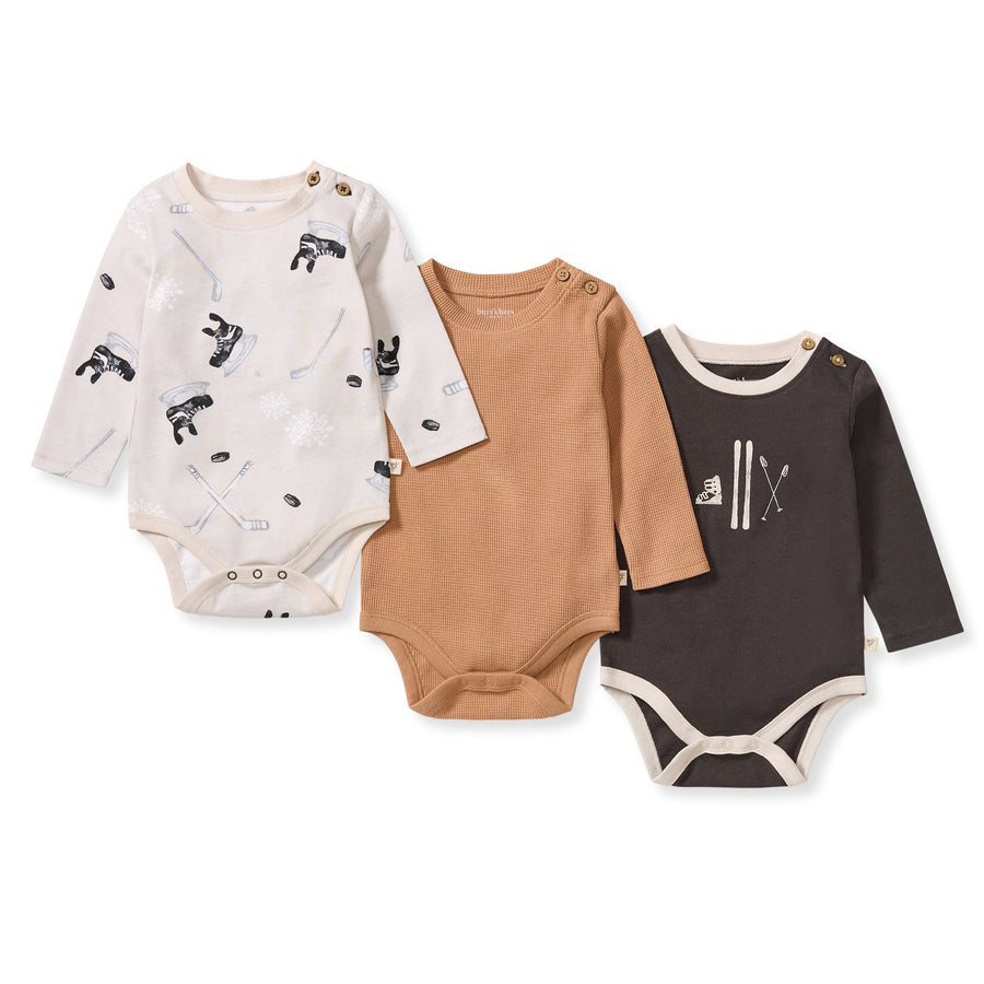 3 Pack Ski & Nice on Ice Long Sleeve Bodysuits