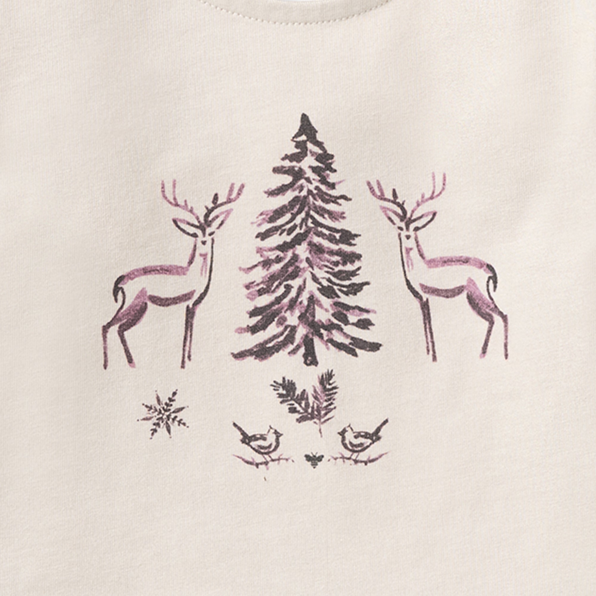 Organic Cotton Woodland Graphic Long Sleeve Shirt