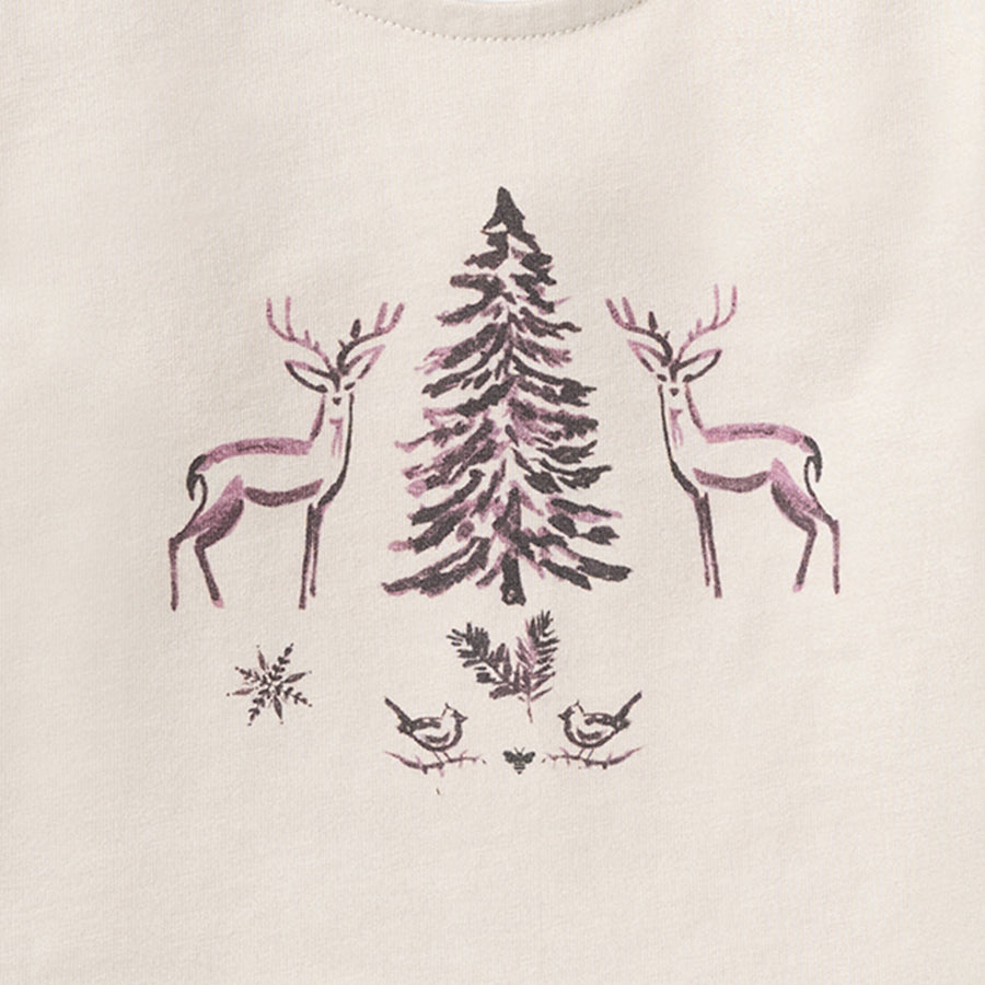 Organic Cotton Woodland Graphic Long Sleeve Shirt