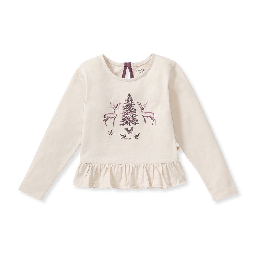 Organic Cotton Woodland Graphic Long Sleeve Shirt