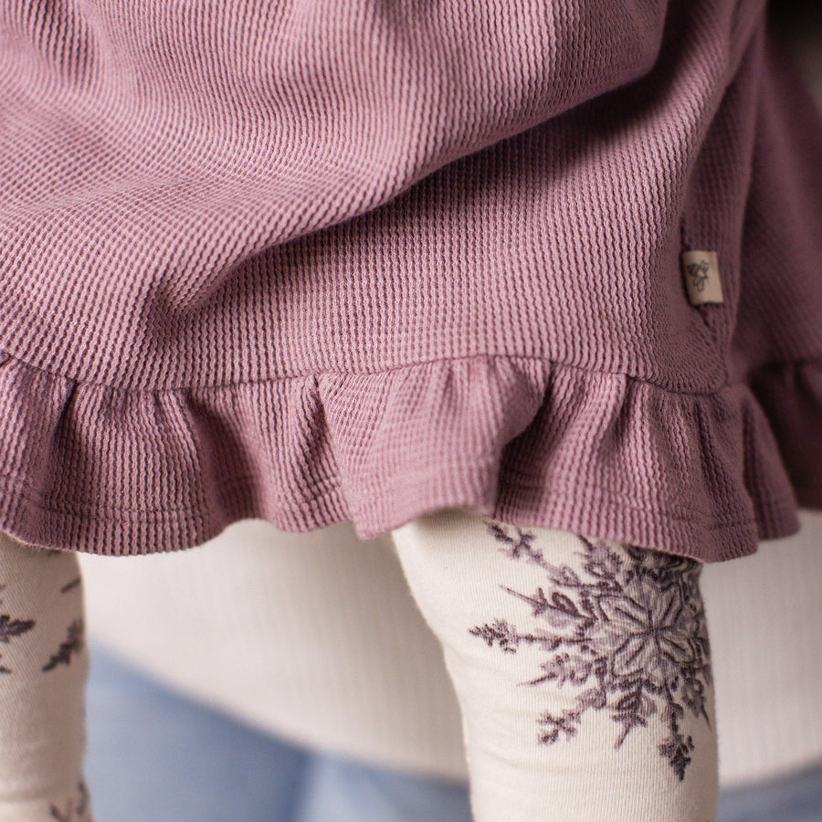 Elegant Snowflake Tunic & Legging Set - Elderberry