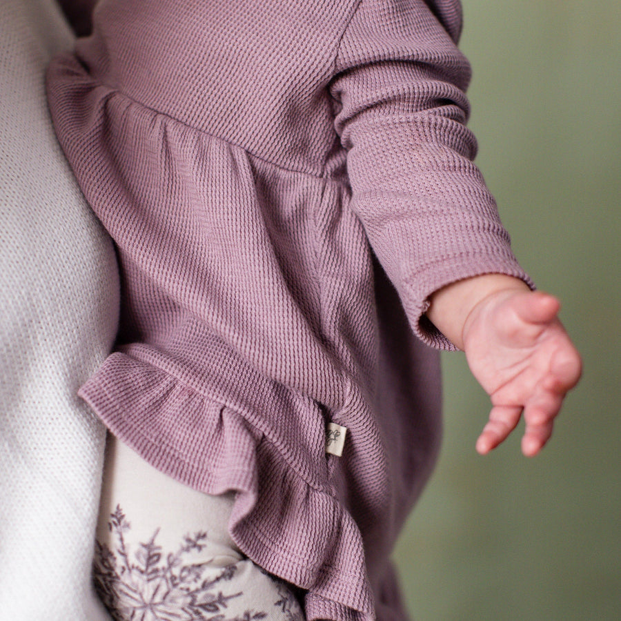 Elegant Snowflake Tunic & Legging Set - Elderberry