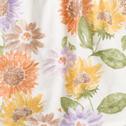 Organic Cotton Sweet Sunflowers Tunic Set - Eggshell