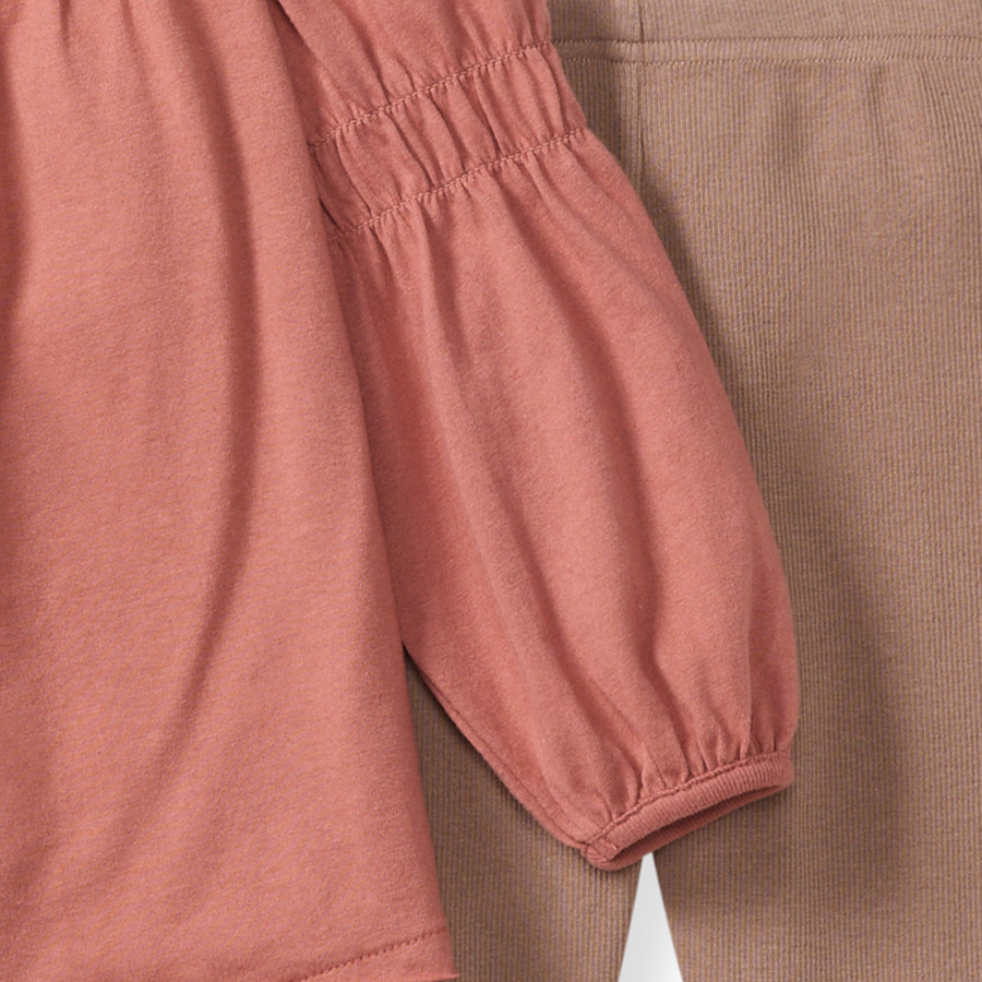 Organic Cotton Smocked Tunic Set - Cedar