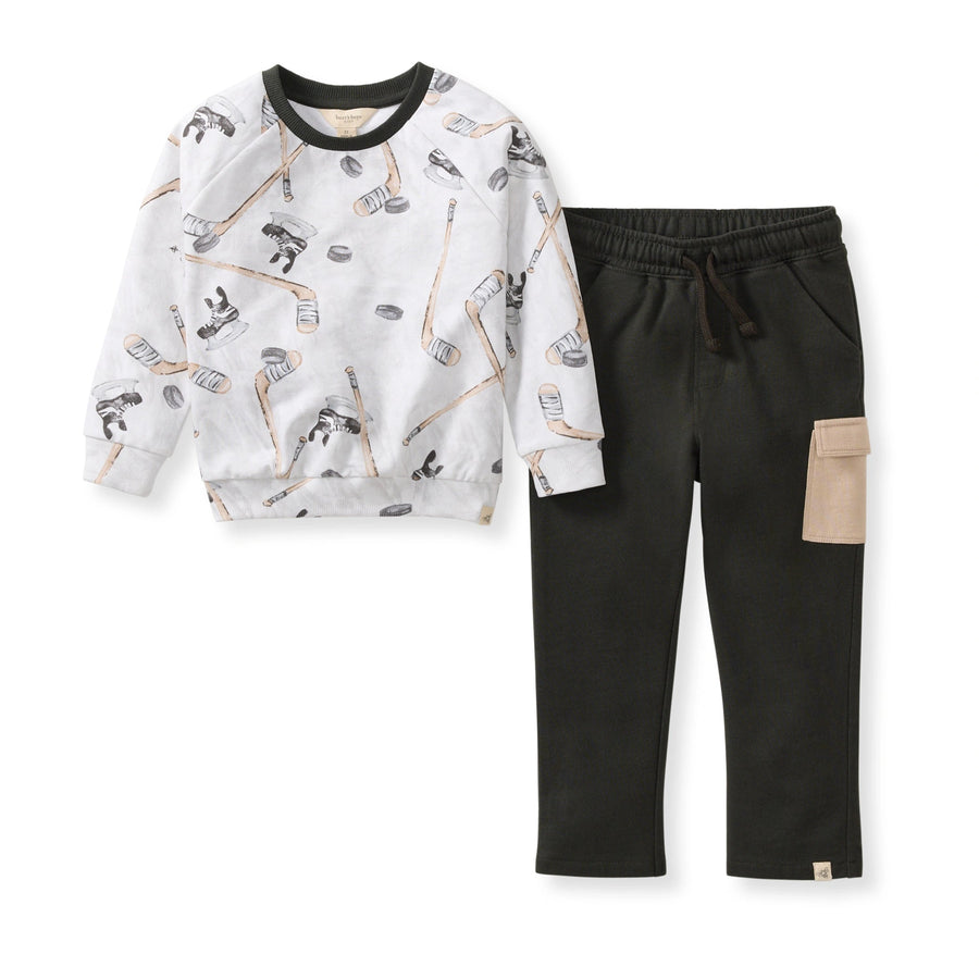 Hockey Season Sweatshirt & Pants Set - Shadow