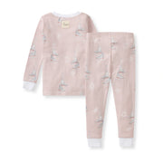 Organic Cotton Two Piece Pajamas - Ice Skates