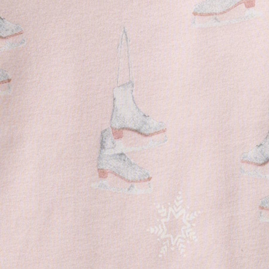 Organic Cotton Two Piece Pajamas - Ice Skates