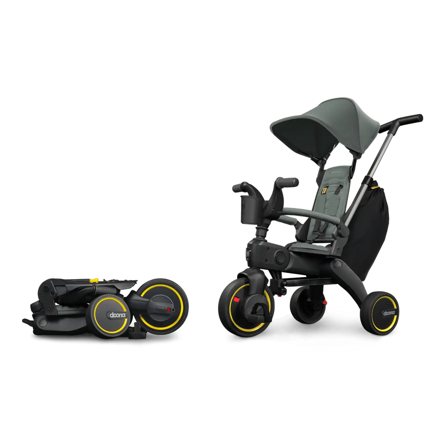 Liki S3 Convertible Stroller Trike - Slate Green