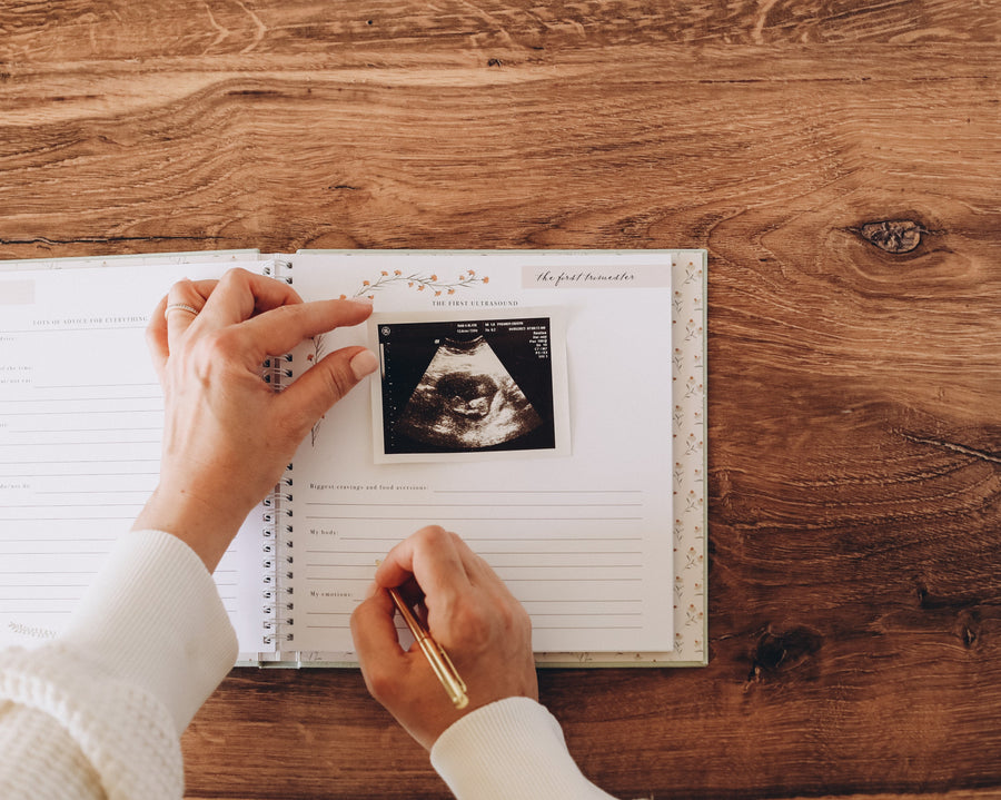 Luxury Pregnancy Journal - Moss Green