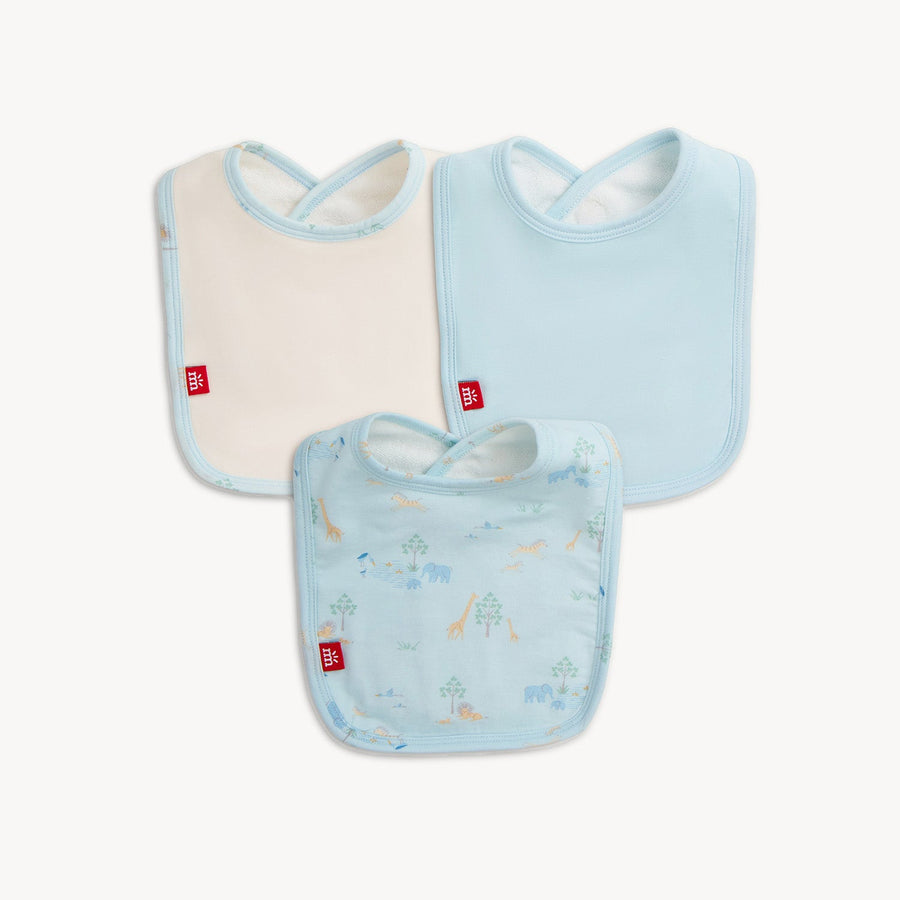 Modal Magnetic Bib Set - Blue Serene Safari
