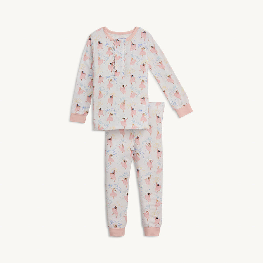 Modal Magnetic Long Sleeve Toddler Pajamas - Pretty Plies