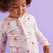 Modal Magnetic Long Sleeve Toddler Pajamas - Pretty Plies
