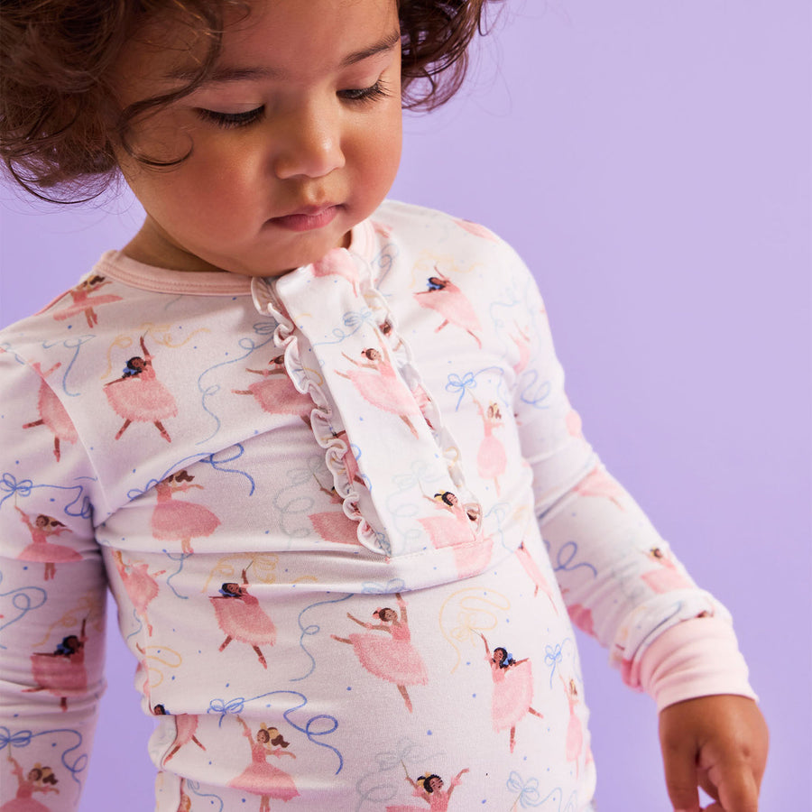 Modal Magnetic Long Sleeve Toddler Pajamas - Pretty Plies