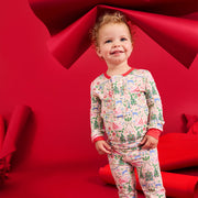 Modal Magnetic Long Sleeve Toddler Pajamas - Sugar Plum Dreams