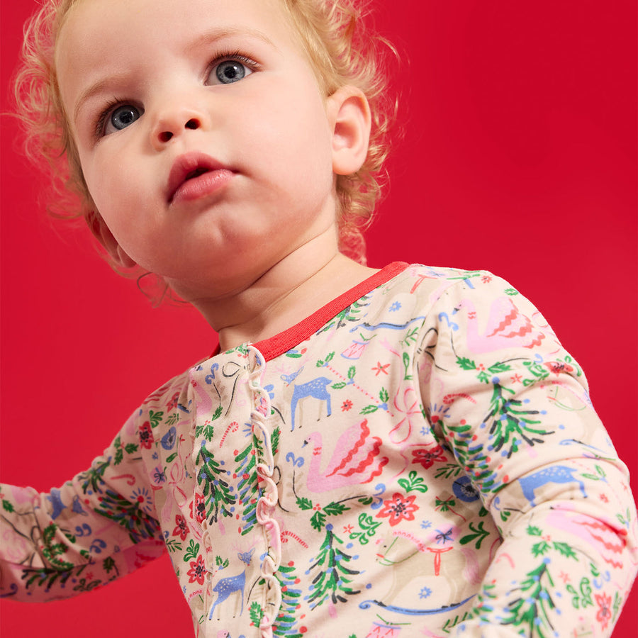 Modal Magnetic Long Sleeve Toddler Pajamas - Sugar Plum Dreams