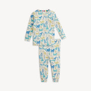 Modal Magnetic Long Sleeve Toddler Pajamas - Blue it's a PAW-TY