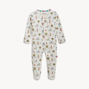 Organic Cotton Magnetic Footie - Funny Farm