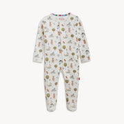 Organic Cotton Magnetic Footie - Funny Farm