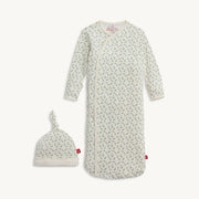 Organic Cotton Magnetic Gown & Hat - Eloise