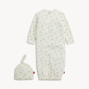 Organic Cotton Magnetic Gown & Hat - Acorns