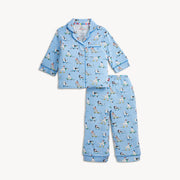 RightFit Magnetic Long Sleeve Toddler Pajamas with Piping - Ruff Riders