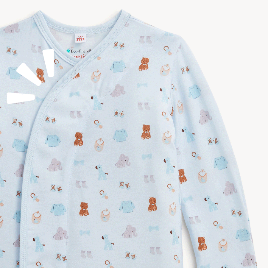 Modal Magnetic Gown & Hat -Blue Nursery Nostalgia