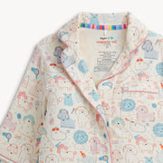 Modal Magnetic Long Sleeve Toddler Pajamas with Piping - Poodle Pawlor