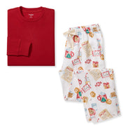 Men's Long Sleeve Tee & Pant PJ Set - Cookies for Santa