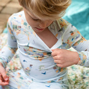 Modal Magnetic Long Sleeve Toddler Pajamas - America the Beautiful