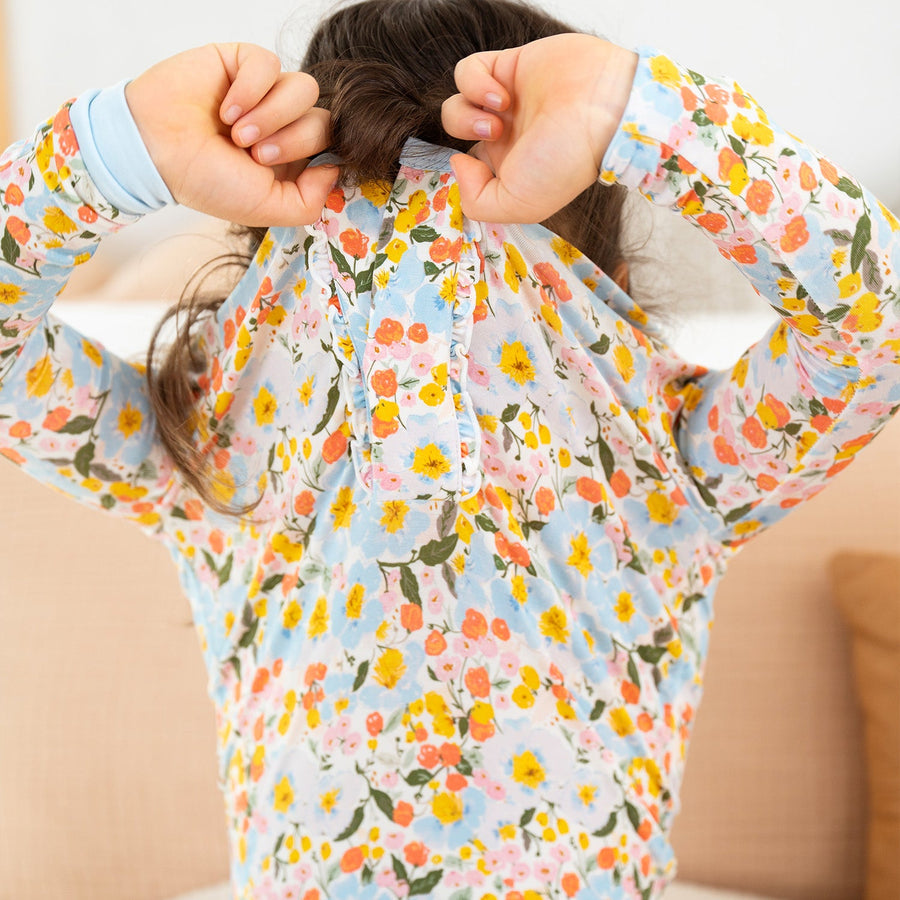 Modal Magnetic Ruffle Long Sleeve Pajamas - Seraphina