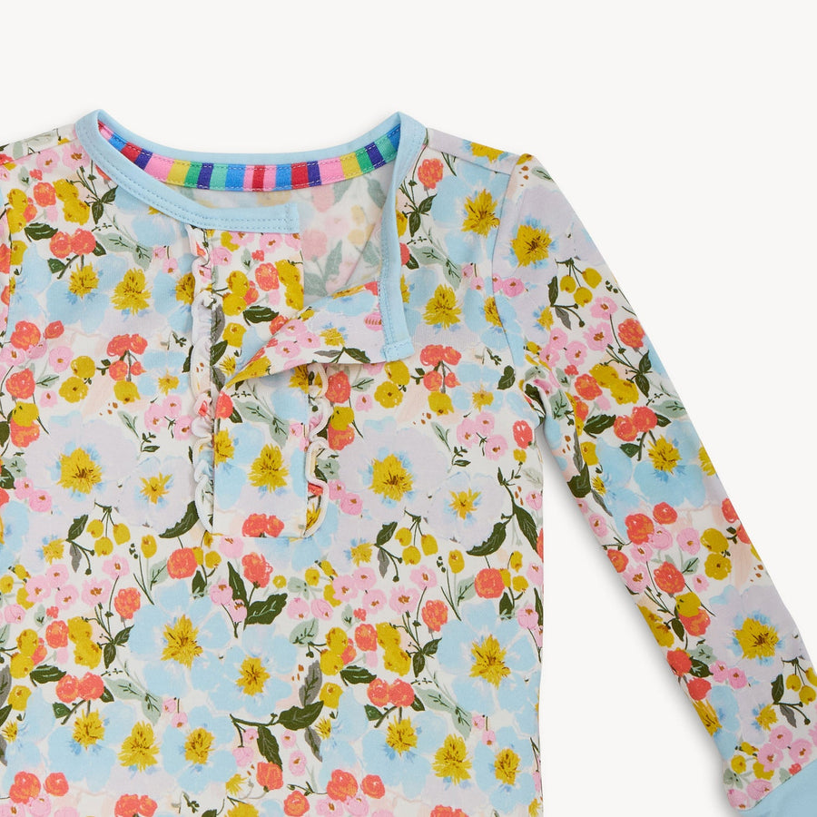 Modal Magnetic Ruffle Long Sleeve Pajamas - Seraphina