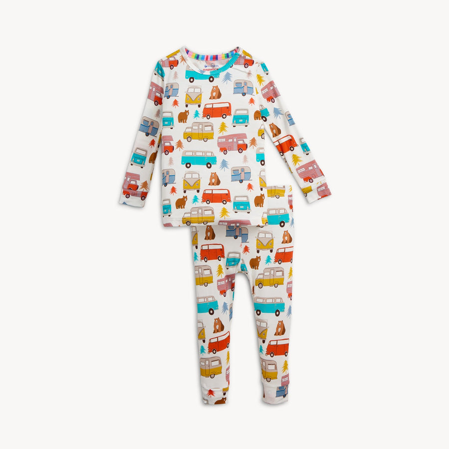 Modal Magnetic Long Sleeve Toddler Pajamas - Van Go