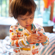 Modal Magnetic Long Sleeve Toddler Pajamas - Van Go