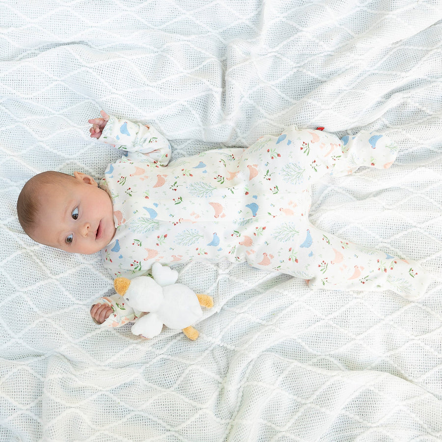 Organic Cotton Magnetic Footie - Chicken Tender