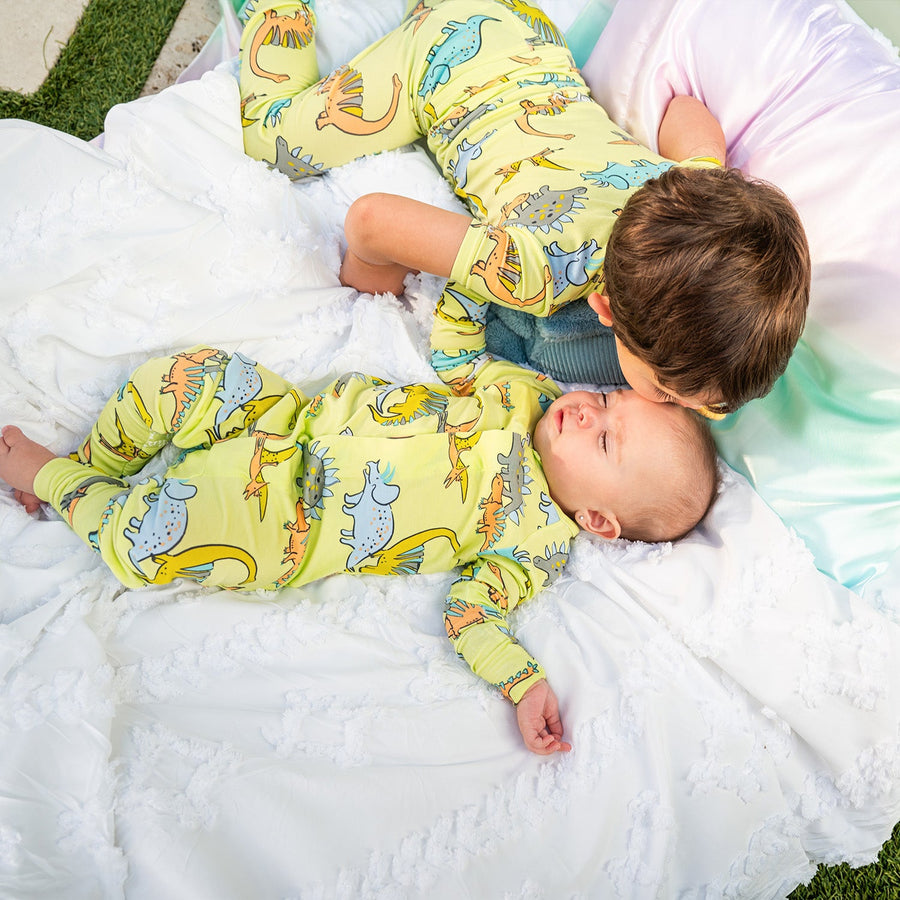 Modal Magnetic Short Sleeve Toddler Pajamas - Roar and Explore